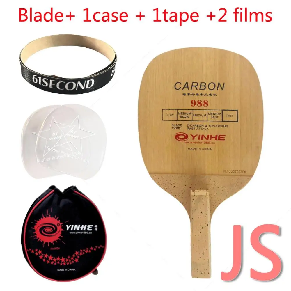 JS with 1 case Yinhe 988 Японский Penhold настольный теннис пинг понг лезвие - Цвет: JS with 1 case