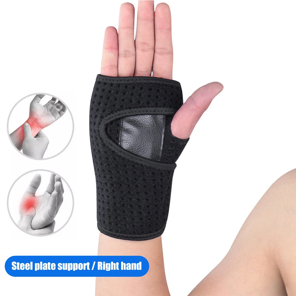 Generic (Right)Tcare Wrist Hand Palm Brace Support With Metal Removable Splint Stabilizer For