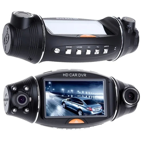 Автомобильный видеорегистратор R310, камера gps с двумя объективами, 2,7 дюймов, видеорегистратор, камера заднего вида, HD 1080 P, ночное видение