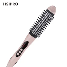 HSIPRO выпрямитель для волос и бигуди 2 в 1 воздушный пушистый гребень с керамическим глазурным покрытием светодиодный дисплей с регулируемой температурой