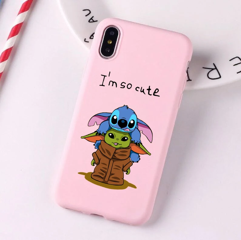 Baby yoda meme милый мягкий силиконовый цветной чехол для телефона для iPhone 6S 7 8 6plus 7 plus 8plus XR XS XSMAX 11 Pro - Цвет: FHSR-24322