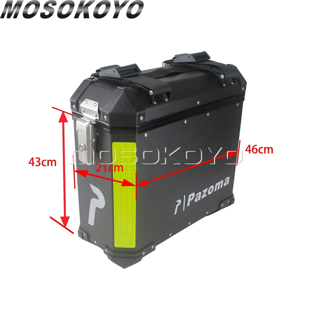 2 шт мотоциклетный боковой Чехол Pannier Box Алюминиевый 36L чехол для хранения груза багаж боковой чехол s для Yamaha BMW Triumph Tiger 800/1200