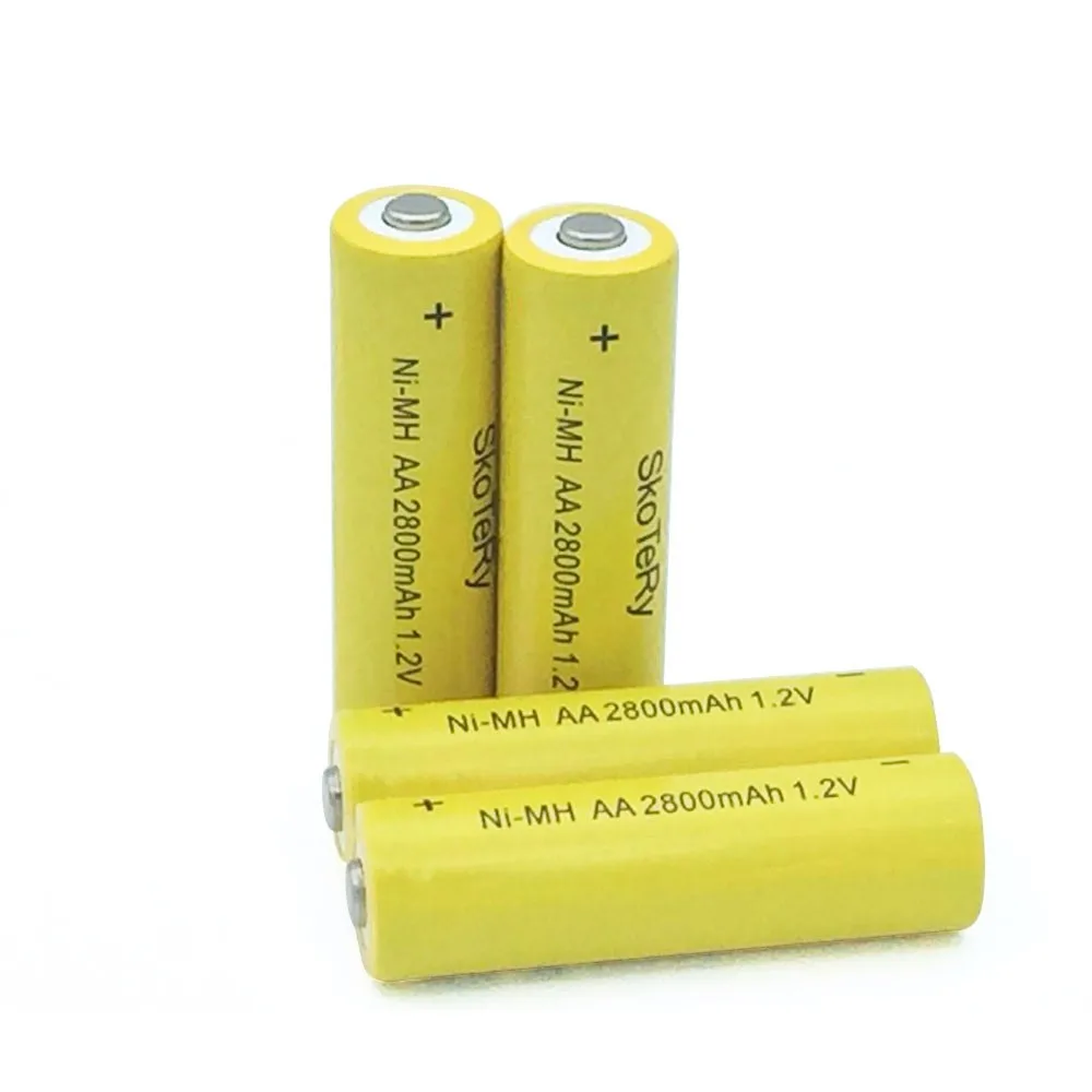 Discount Price 2/4 Pcs 1.2V AA Rechargeable Batteries 2800mAh NI-MH Suitable Such As Toys/Mp3/Camera/Flashlight Free Shipping