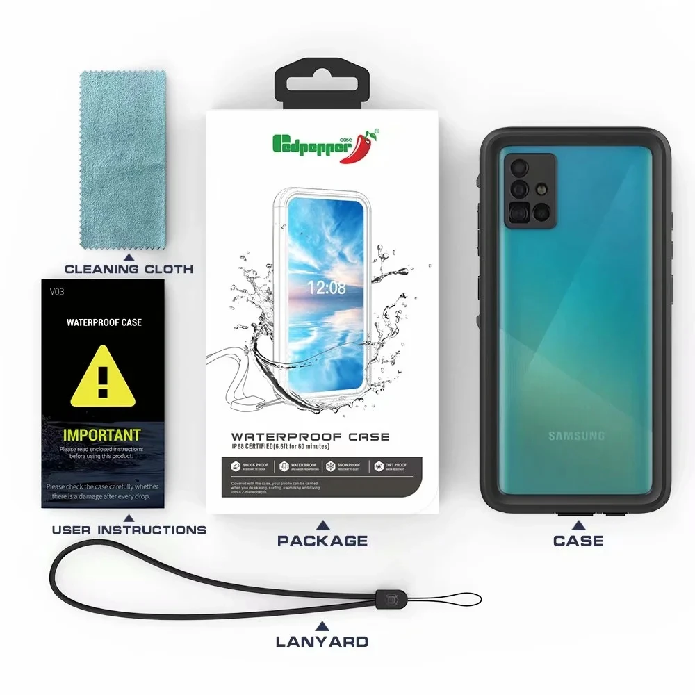 Enhanced Shockproof Waterproof Diving Cover by Redpepper