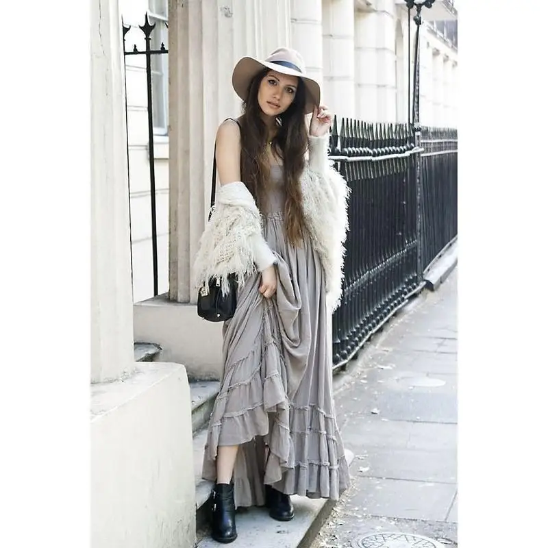 

Women Beach Dresses Bohemian People Holiday Expansion Summer Sexy Long Backless Cotton Ladies Party Dresses Solid Color
