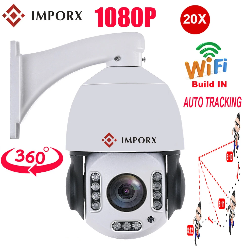 20X Zoom 1080P беспроводная IP камера облачная Wifi умная авто слежение для человека дома