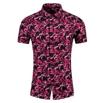 

Summer New Short Sleeve Printed Shirt Men Large Size M L XL XXL XXXL 4XL 5XL 6XL 7XL Loose Comfortable Men's Casual Shirts