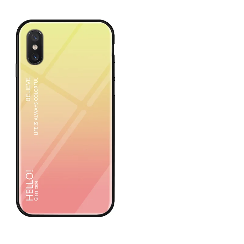 Цвет: желтый Задняя крышка для телефона Xiaomi Mi 8 Explorer модный стеклянный чехол для телефона для Xiaomi Mi 8 SE Lite полная защита бампер - Цвет: Цвет: желтый