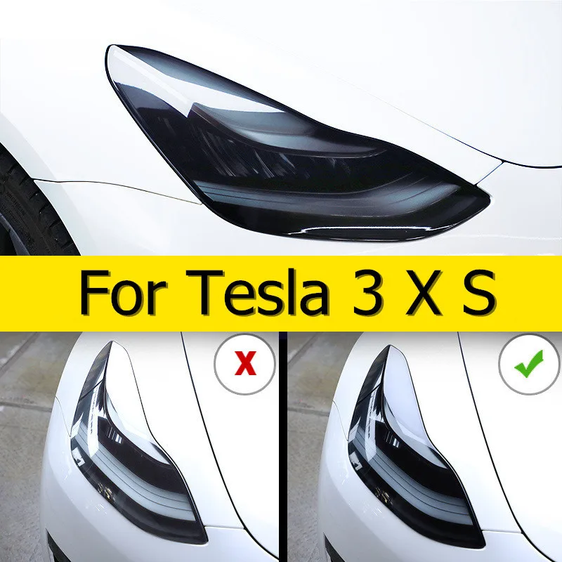 

Car Headlight Protective Film For Tesla Model 3 2016 2017 2018 2019 2020 Headlight Vinyl Film Sticker Anti-scratch Body Film