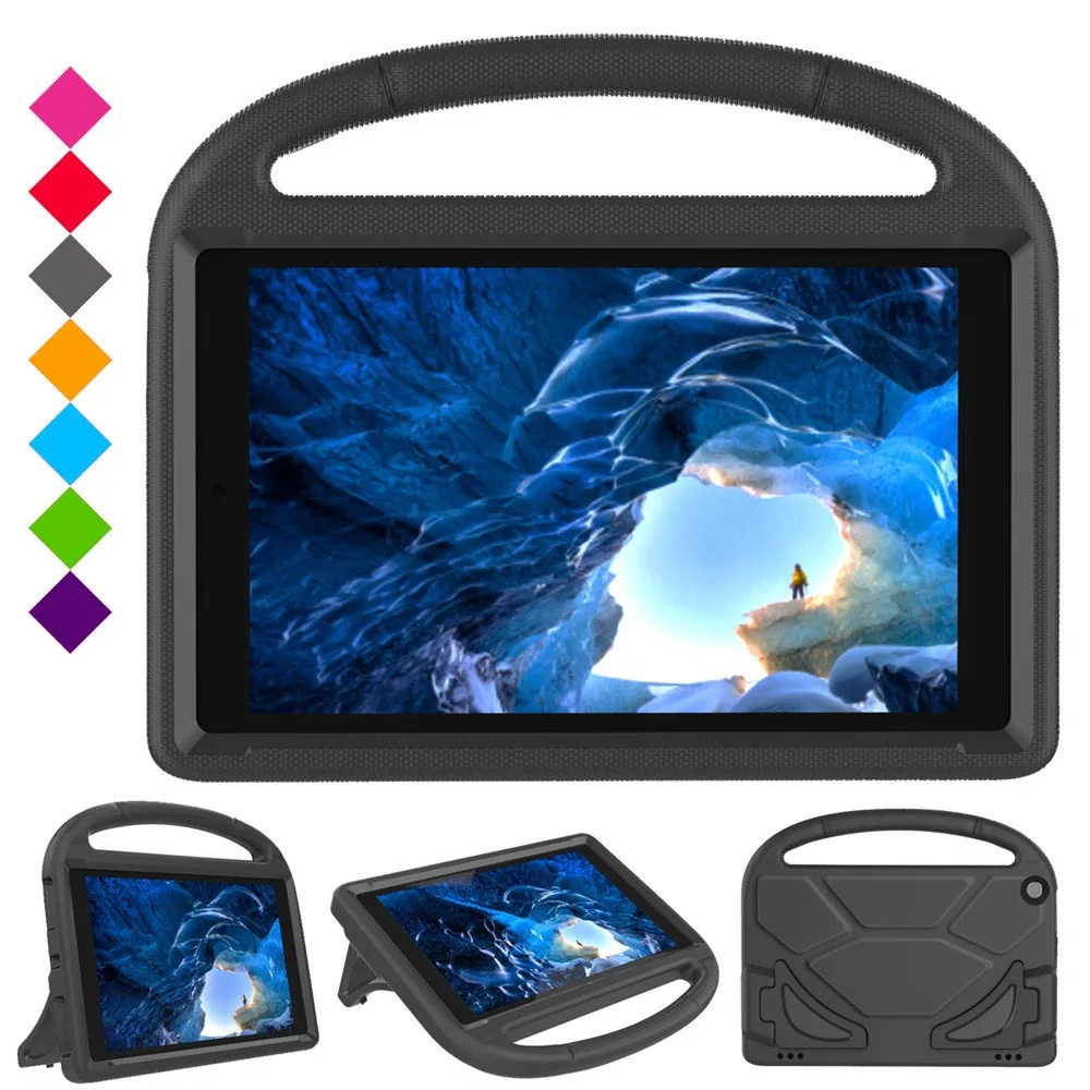 

Kids Tablets Case Skin 10 inches Safe EVA Foam Children Cover Shell For Amazon Kindle Fire HD 10 2015/2017 20J EVA Back Stand