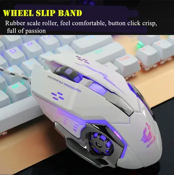 

Colorful Lights Universal Wired Gaming Mouse 4000 DPI LED Optical USB Computer Mouse Gaming Sound/Silent Mouse For PC Laptop