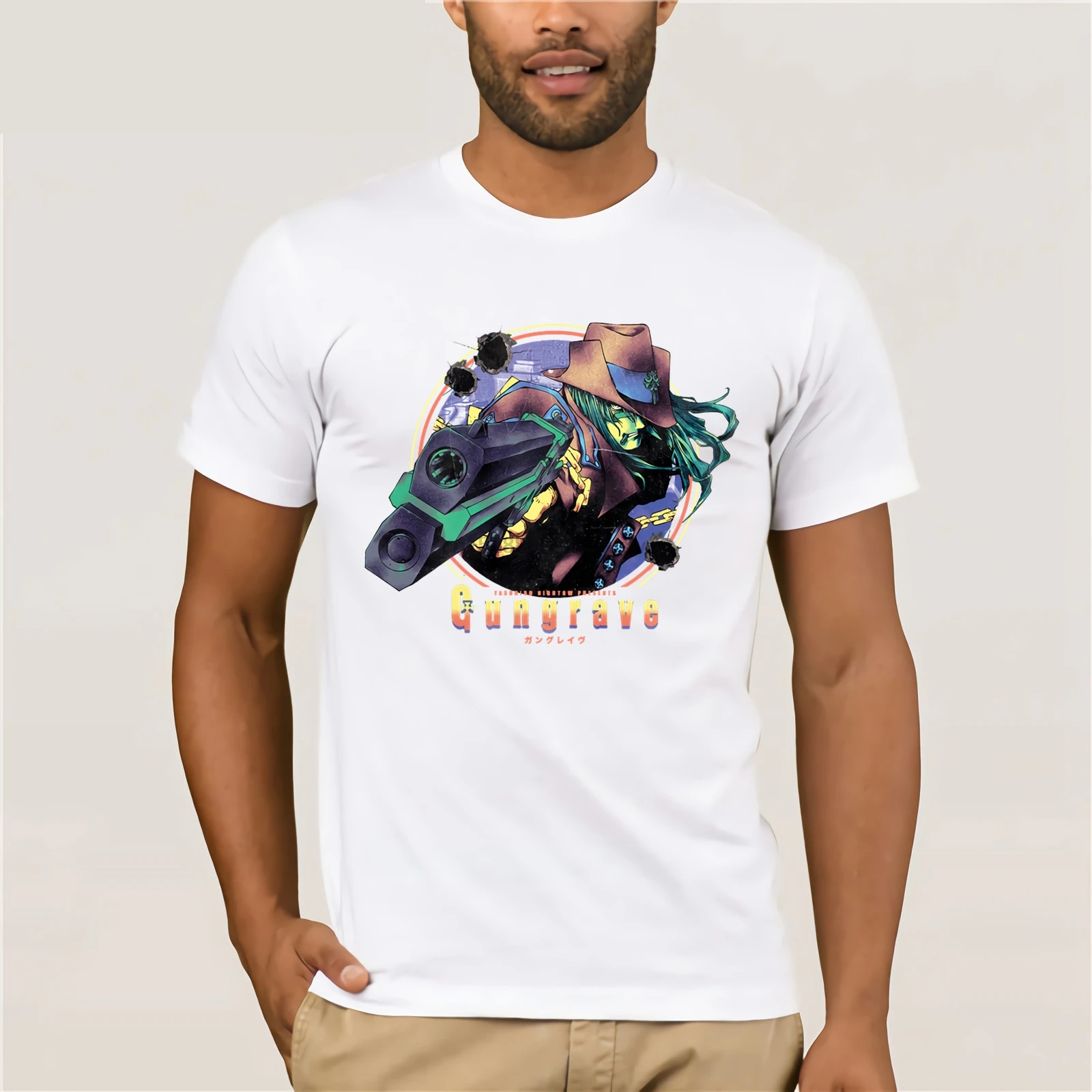 Gungrave T-Shirt Adult original T-shirt fashion 2019 Summer Print Top 100% Cotton Shirt |
