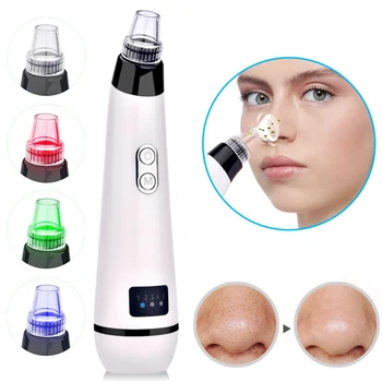 

Blackhead Remover Pore Vacuum Cleaner Black Dot Suction Facial Pore Acne Pimple Removal Tool With 3 Color LED Beauty Lamp Care