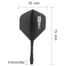  CyeeLife 6PCS Professional Dart Flights and Shafts 2BA ,CyeeLife New Dart accessories kit,Durable&Not easy to break 