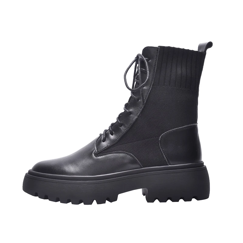 

Fashion Women Jason Martins Boots Autumn Winter Motorcycle Ankle Platform Boots Ladies Boots Black Genuine Leather Shoes Female