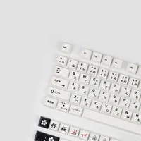 PBT 125 Keys Black White Japanese Keycaps Cherry Profile For Gaming Mechanical Keyboard Supplement 1.75U 2U Shift 7U Space Bar - Image 2