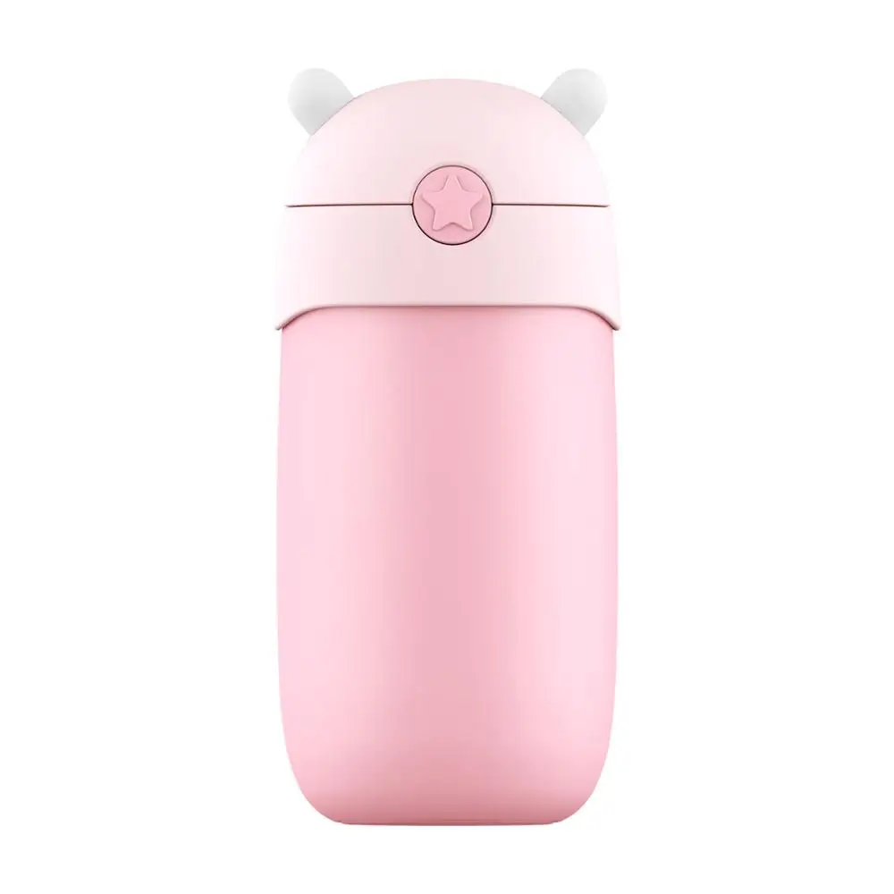 Xiaomi Mitu, детский термос, чашка из нержавеющей стали 316L, Вакуумная бутылка, 6 часов, бутылка с изоляцией, температурные чашки, портативная кружка - Цвет: Розовый