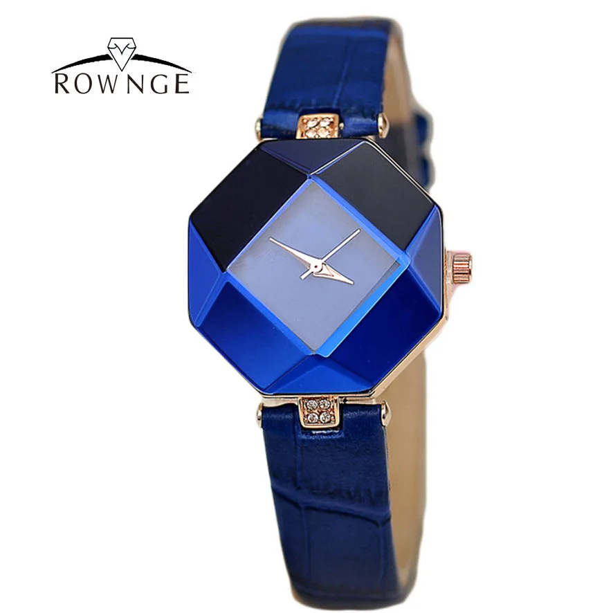 

Elegant lady diamond Simple 2019 Women Watches Ladies Watches prism rhombus lens waterproof watch Relogio Feminino Reloj Mujer