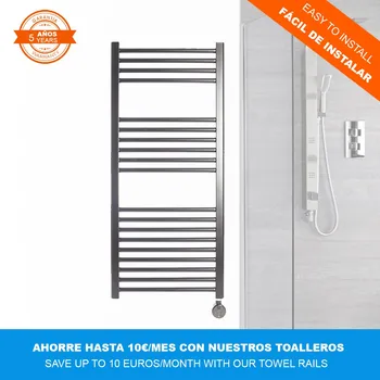 

Chromed MALLORCA electric towel rail (1120x500mm)