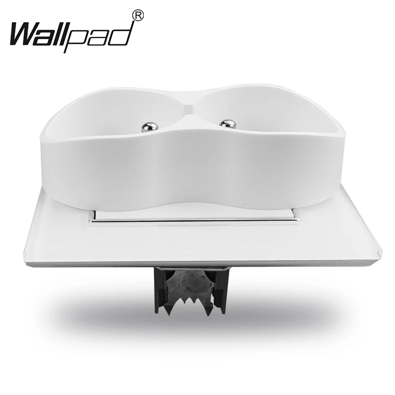 European Style Double French Socket, 16A, Wallpad White with Claws