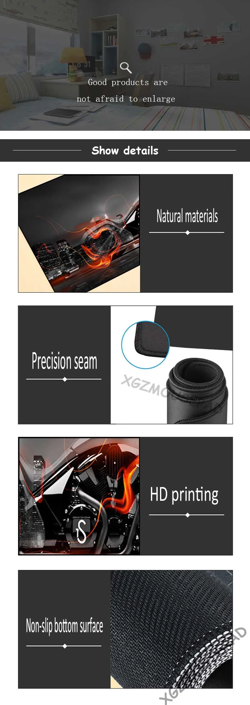 XGZ модный крутой мотоцикл HD большой игровой коврик для мыши Черный замок край компьютерный стол коврик резиновый нескользящий на заказ парные подставки