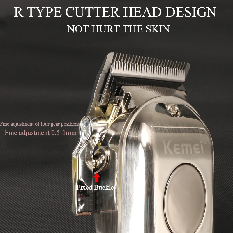 Máquina de Cortar Cabelo dos Homens Aparador de Cabelo Cortador de Cabelo Máquina de Corte Kemei Profissional Elétrico Barbeiro Lcd 4 KM-2002?4