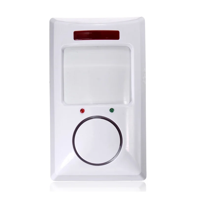 

Wireless IR Motion Sensor Detector & 2 Remote Home Security Burglar Alarm System White