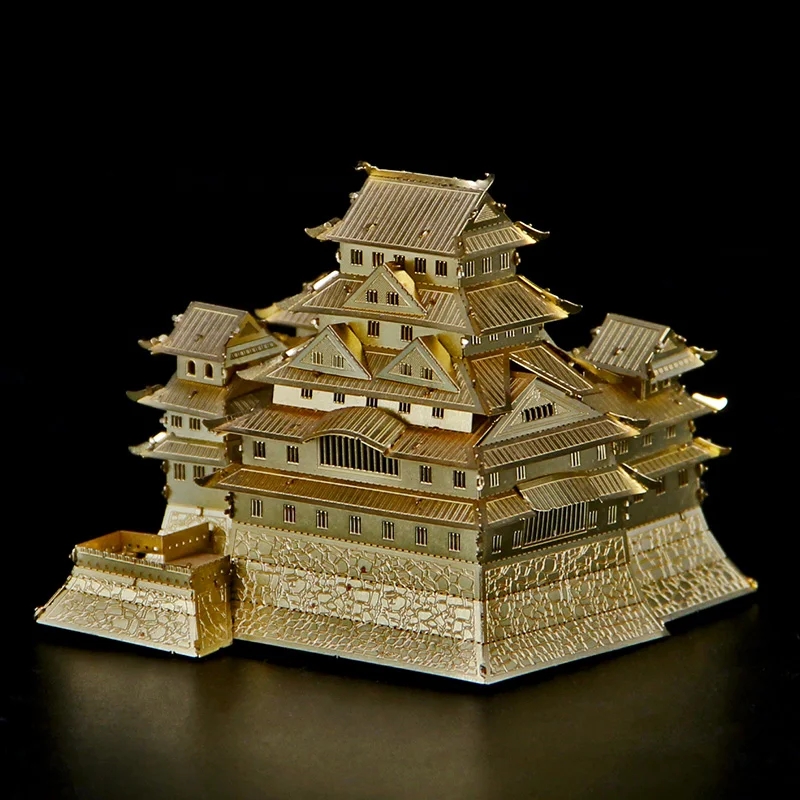 Металл DIY собранная модель 3D Трехмерная головоломка Япония Himeji замок латунная версия