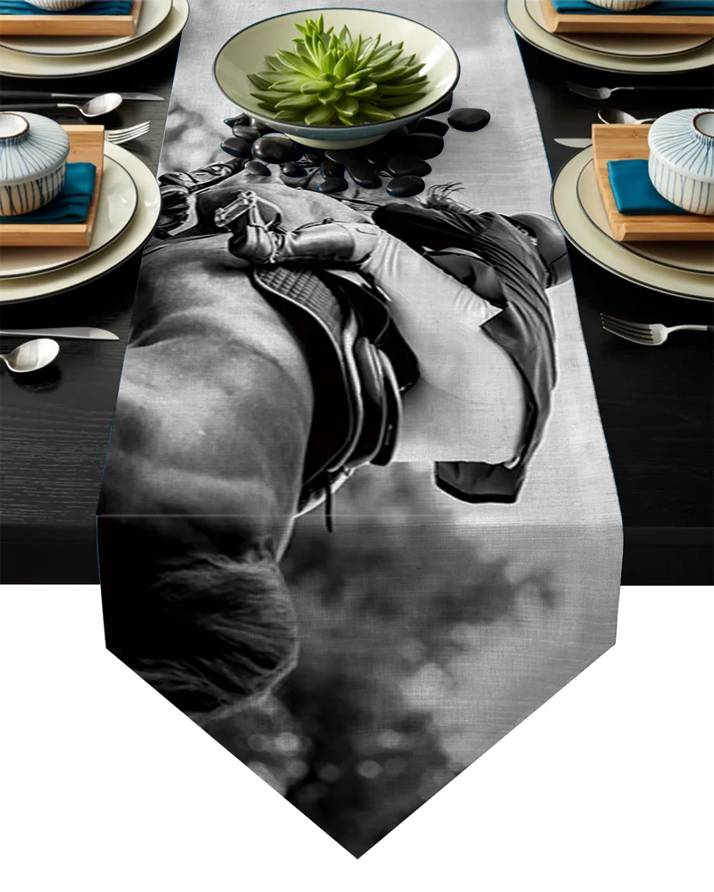 Конный конкурс настольная дорожка Настольный Флаг украшения для домашней