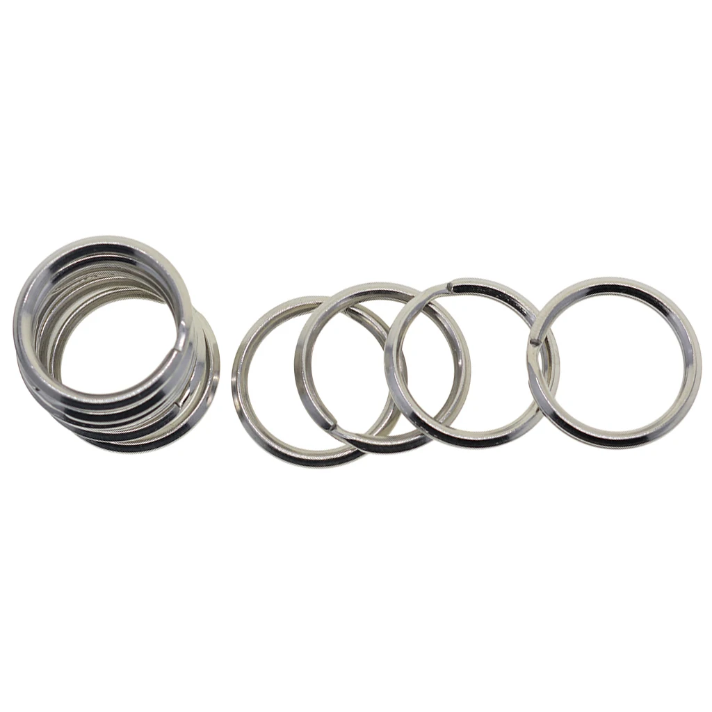 

10x Stainless Steel 28mm Split Key Rings for Car Home Keys Bags Organization