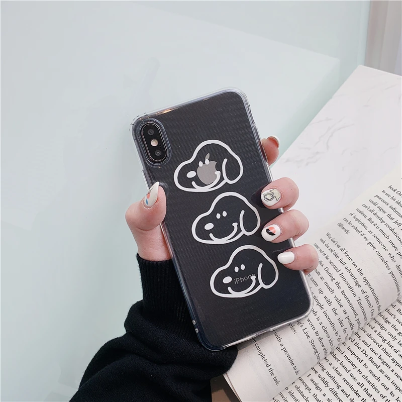 Прозрачный ультра тонкий мультяшный чехол для IPhone 11 Pro 6 S 6s Plus X XR XS Max 8 8plus 7 прозрачные чехлы для телефона чехол s ProMax чехол - Цвет: Q