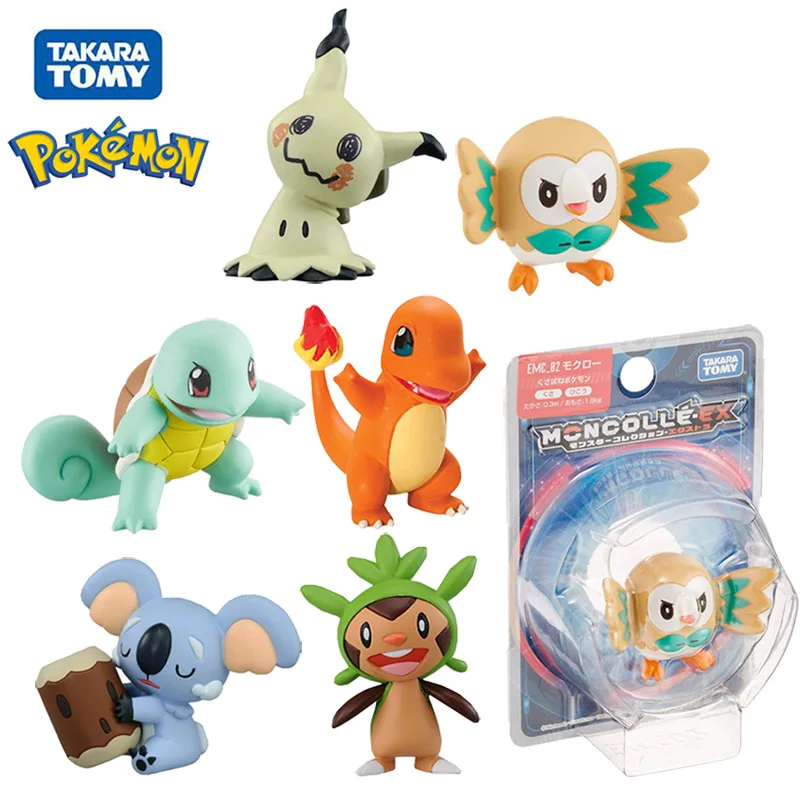 Takara Tomy Покемон Аниме солнце и луна EX Squirtle Rowlet Mimikyu фигурка 1," модель игрушки Kawaii модель украшения кукла подарок