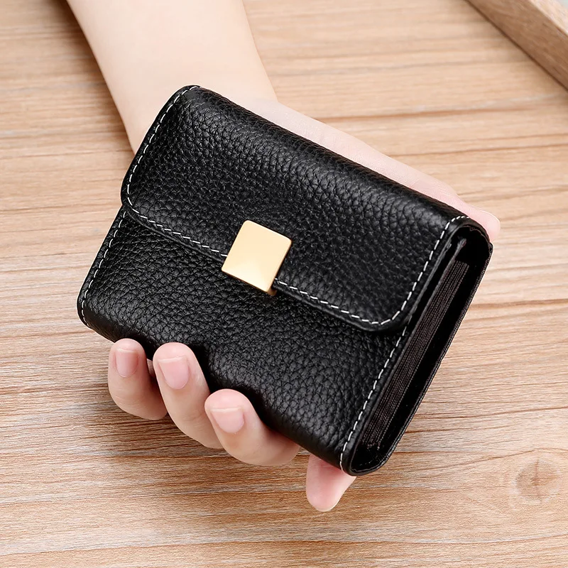 

2020 Women's Wallets 100% Genuine Leather ladies wallet Mini wallet Fashion clutch Bag Card Holder Small Coin Purses Female
