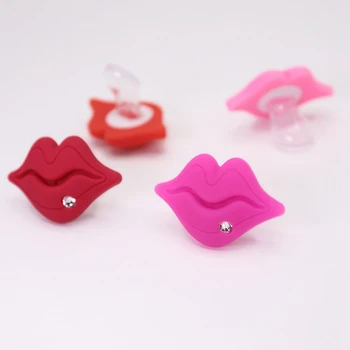

Baby Pacifier Funny Red Kiss Lips Dummy Pacifiers Crystal Silicone Baby Nipples Teether Soothers Pacifier Baby Dental Care
