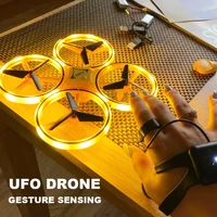UFO RC Mini Quadcopter Induction Drone Smart Watch Remote Sensing Gesture Aircraft Hand Control Drone Altitude Hold Kids 1