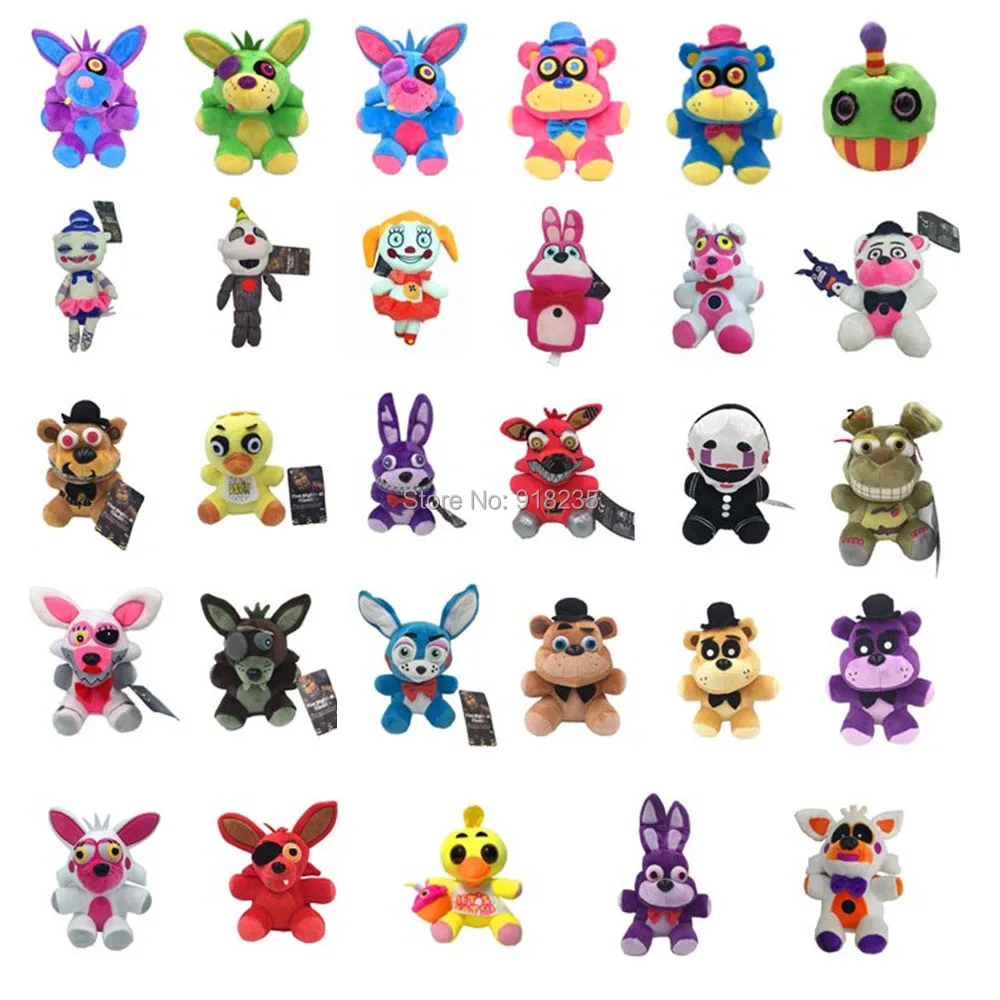 10/Лот, Five Nights At Freddy's Chica, кошмар, Весенняя ловушка, Бонни, мангл, Phantom Fox, кошмар Фредди, 16,5-20 см, плюшевые куклы, игрушки