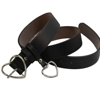 

Korea Japan Style Soft Girl Love Heart Metal Buckle Pu Leather Belts Ladies Office Work Runway Belt new