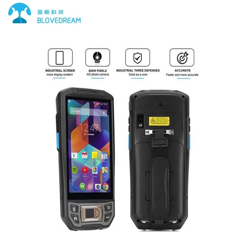 Дешевый Фабричный Android PDA сканер штрих-кода с 2G+ 16G Wifi WCDMA NFC док-станция портативный мобильный компьютер с отпечатком пальца