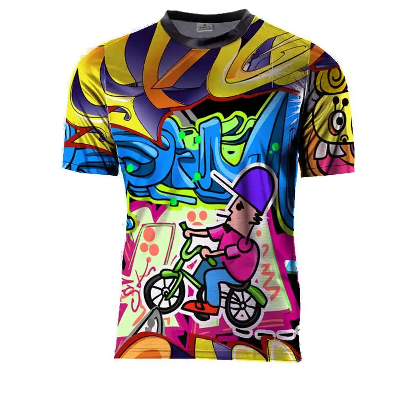 MTB Джерси moto cross moto Джерси Горный Realrider велосипед moto cross MX Джерси BMX DH короткая футболка MTB Мото одежда - Цвет: A