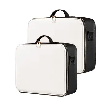 

PU Leather Professional Cosmetic Case Brand Cosmetic Storage Box New Travel Makeup Organizer Beauty Nail Tool Suitcase For Women