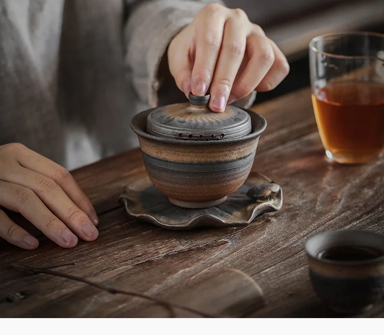 LUWU керамические чайники gaiwan винтажные чайные наборы Китайский кунг-фу чайный сервиз, кружка для вина