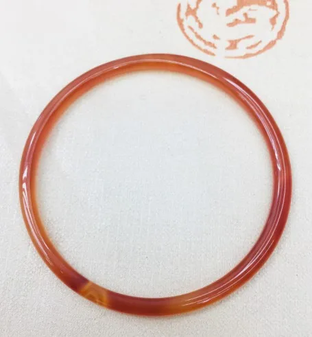 Натуральный семицветный тонкий Агат браслет Элегантный женский принцесса нефритовый браслет - Цвет камня: 53-55mm