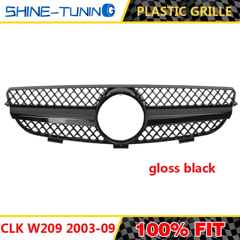 Передняя решетка подходит для CLK класса W209 решетка GLK320 GLK500 2003-09 с эмблемой