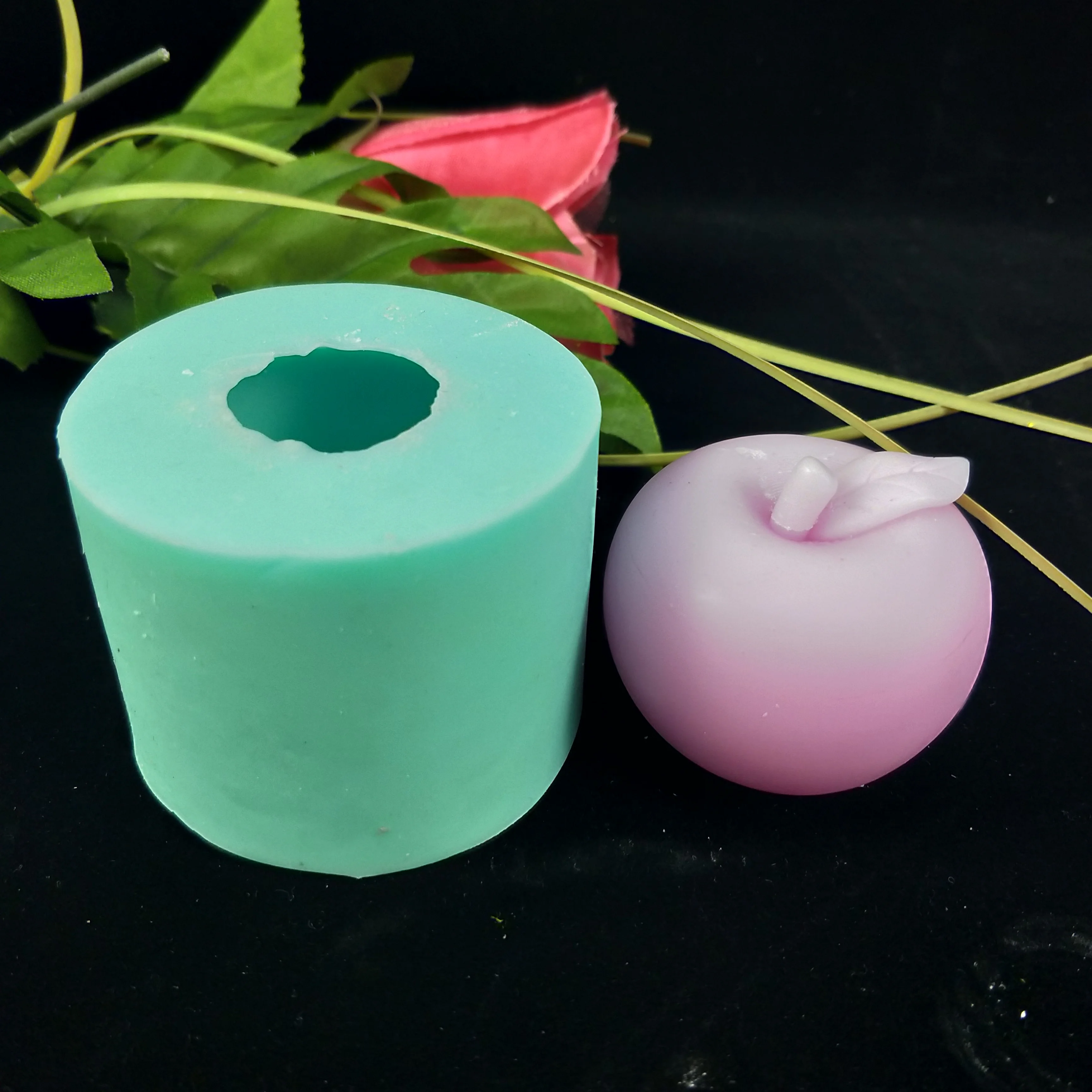 SG0012 PRZY 3D Яблоко Фрукты Силиконовые формы помадка торт форма для мыла свеч Аромат камень формы смолы глины формы