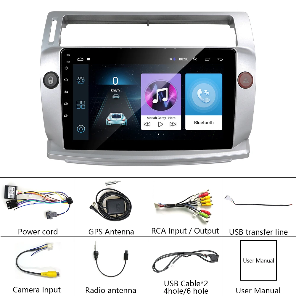 Автомагнитола Podofo 2 Din Android 8 1 9 дюймов GPS Wi Fi USB|Мультимедиаплеер для авто| |