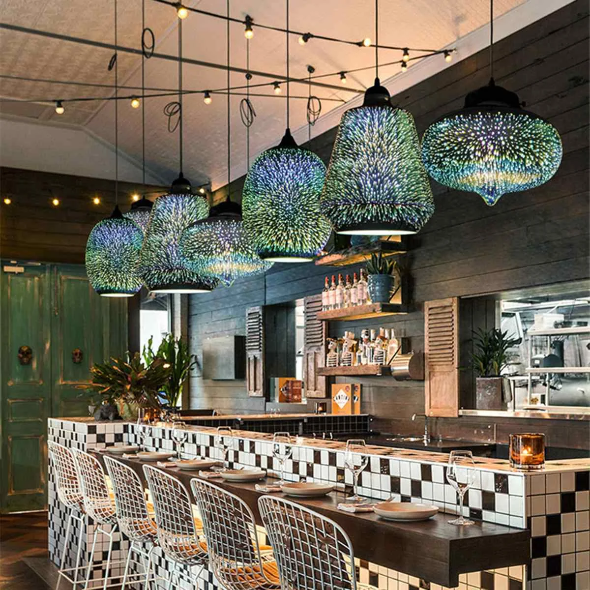 

Modern Creativity Art Glass Ceiling Light Pendant Bar Cafe Lamp Glass Vintage Lighting Nordic Lamp Loft Room Decor