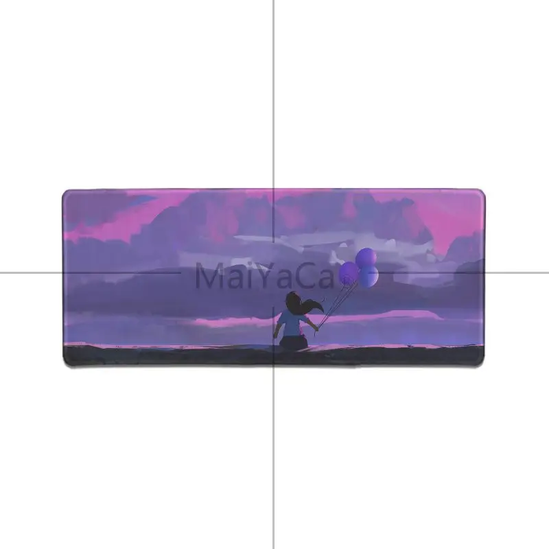 300x900x3mm Мультфильм вид сзади девушки резиновая мышь настольный коврик для мыши коврик для мышки в стиле аниме Высокое качество DIY изображение с кромкой блокировки - Color: 300x900x3mm
