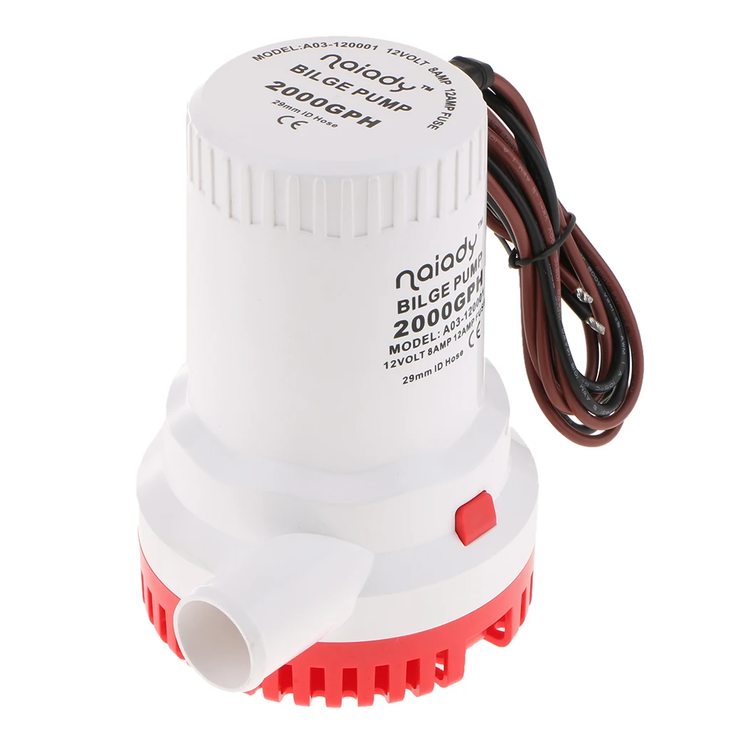 Лодка Трюмный насос 12V 2000GPH автоматический насос крыльчатки для морских RV промышленных