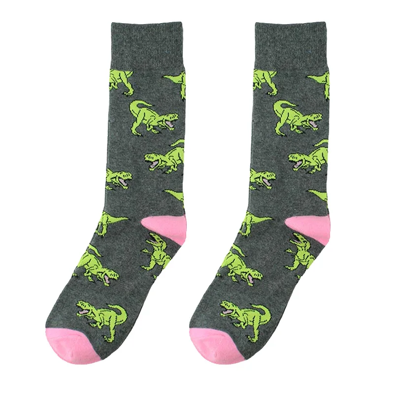 Creative Food Animal Socks Combed Cotton Funny Socks Men Novelty Design Airplane Dinosaur Crew Skateboard Socks Calcetines Hombr