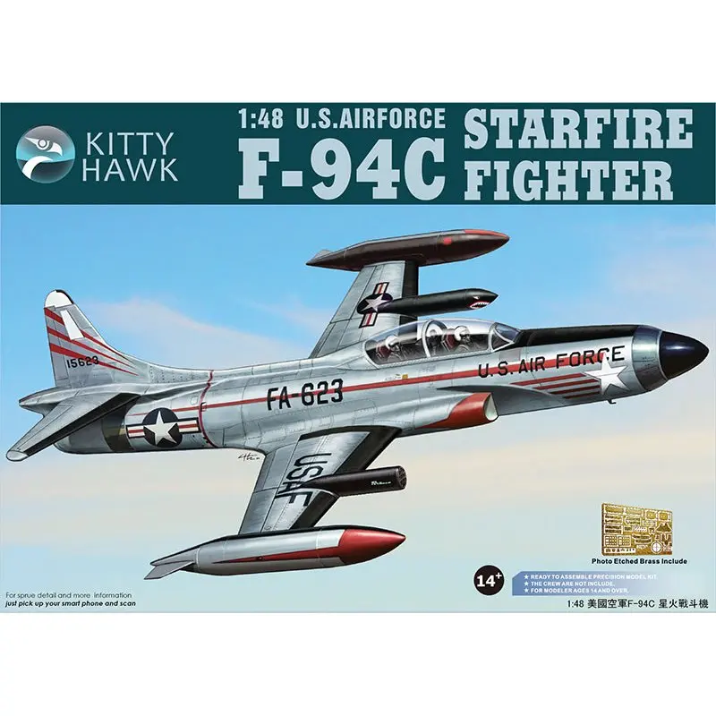 Kitty Hawk KH80101 1/48 U.S. F-94C Звездный боец-масштабный модельный комплект